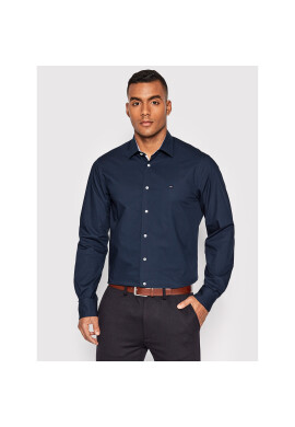 Tommy Hilfiger Риза Solid MW0MW26860 Тъмносин Regular Fit - Pepit.bg