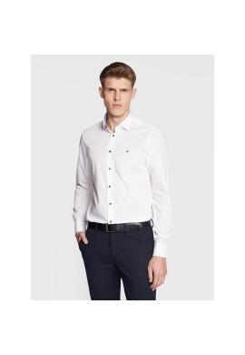 Tommy Hilfiger Риза Solid MW0MW29136 Бял Slim Fit - Pepit.bg