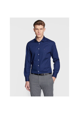 Tommy Hilfiger Риза Solid MW0MW29136 Тъмносин Slim Fit - Pepit.bg