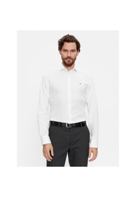 Tommy Hilfiger Риза Solid MW0MW31856 Бял Slim Fit - Pepit.bg
