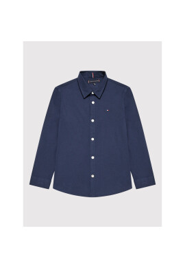 Tommy Hilfiger Риза Solid Poplin KB0KB06965 Тъмносин Regular Fit - Pepit.bg