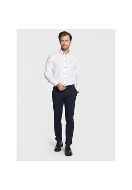 Tommy Hilfiger Риза Solid Poplin MW0MW28395 Бял Slim Fit - Pepit.bg