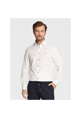 Tommy Hilfiger Риза Solid Poplin MW0MW28495 Бял Regular Fit - Pepit.bg