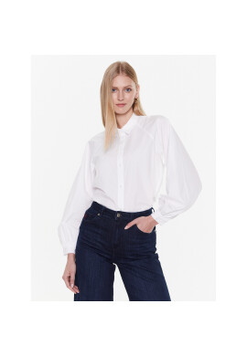 Tommy Hilfiger Риза Solid WW0WW37127 Бял Loose Fit - Pepit.bg
