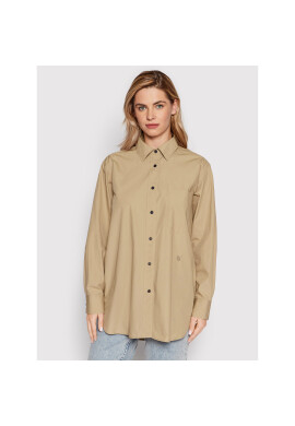 Tommy Hilfiger Риза WW0WW35304 Бежов Oversize - Pepit.bg