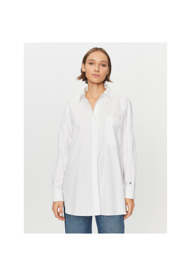 Tommy Hilfiger Риза WW0WW38968 Бял Oversize - Pepit.bg
