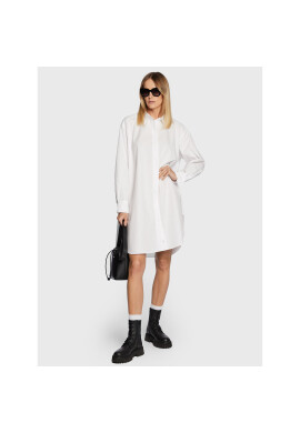 Tommy Hilfiger Рокля тип риза Solid WW0WW37102 Бял Oversize - Pepit.bg