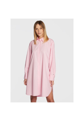 Tommy Hilfiger Рокля тип риза Solid WW0WW37102 Розов Oversize - Pepit.bg