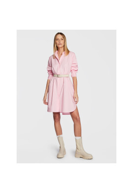Tommy Hilfiger Рокля тип риза Solid WW0WW37102 Розов Oversize - Pepit.bg