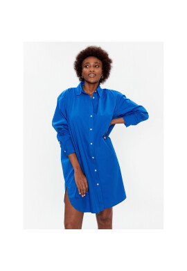 Tommy Hilfiger Рокля тип риза Solid WW0WW37102 Син Oversize - Pepit.bg