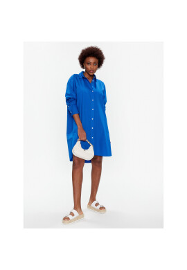 Tommy Hilfiger Рокля тип риза Solid WW0WW37102 Син Oversize - Pepit.bg