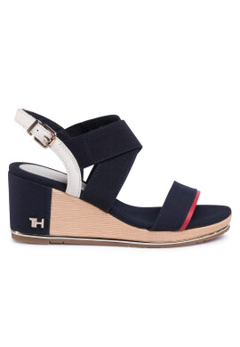 Tommy Hilfiger Сандали Basic Hardware Mid Wedge FW0FW04945 Тъмносин - Pepit.bg