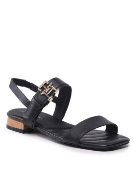 Tommy Hilfiger Сандали Hardware Flat Sandal FW0FW07094 Черен - Pepit.bg