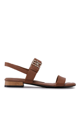 Tommy Hilfiger Сандали Hardware Flat Sandal FW0FW07094 Кафяв - Pepit.bg