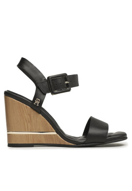 Tommy Hilfiger Сандали Hardware Wedge Sandal FW0FW07074 Черен - Pepit.bg