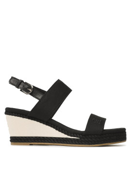 Tommy Hilfiger Сандали Rope Webbing Mid Wedge FW0FW07092 Черен - Pepit.bg
