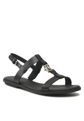 Tommy Hilfiger Сандали Th Flat Sandal FW0FW07068 Черен - Pepit.bg
