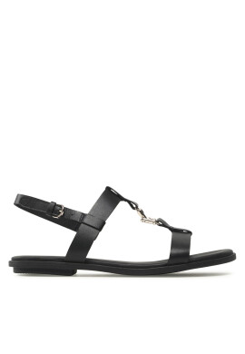 Tommy Hilfiger Сандали Th Flat Sandal FW0FW07068 Черен - Pepit.bg