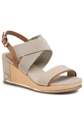 Tommy Hilfiger Сандали Th Hardware Basic Mid Wedge FW0FW04730 Сив - Pepit.bg
