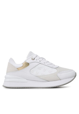 Tommy Hilfiger Сникърси Elevated Embossed Runner Gold FW0FW07384 Бял - Pepit.bg