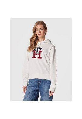 Tommy Hilfiger Суитшърт Terry Monogram WW0WW37441 Бял Regular Fit - Pepit.bg