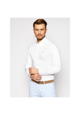 Tommy Hilfiger Tailored Риза Solid MW0MW16489 Бял Slim Fit - Pepit.bg