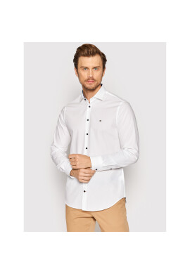 Tommy Hilfiger Tailored Риза Solid Poplin MW0MW23252 Бял Slim Fit - Pepit.bg