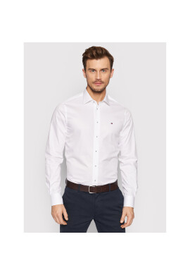 Tommy Hilfiger Tailored Риза Solid Twill MW0MW20855 Бял Regular Fit - Pepit.bg
