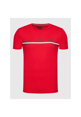 Tommy Hilfiger Тишърт Corp Stripe MW0MW20153 Червен Regular Fit - Pepit.bg