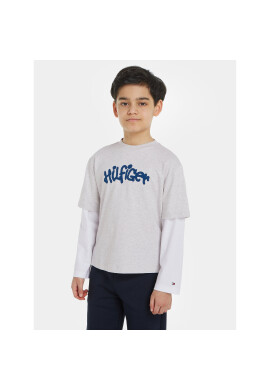 Tommy Hilfiger Тишърт KB0KB08545 Сив Regular Fit - Pepit.bg