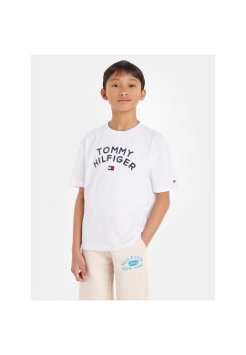 Tommy Hilfiger Тишърт KB0KB08548 M Бял Regular Fit - Pepit.bg