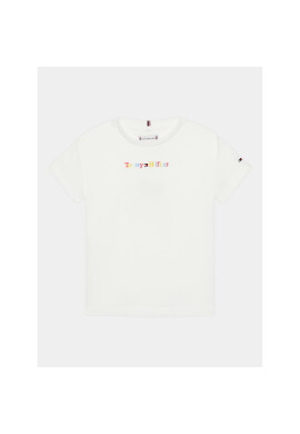 Tommy Hilfiger Тишърт KG0KG07263 D Бял Regular Fit - Pepit.bg