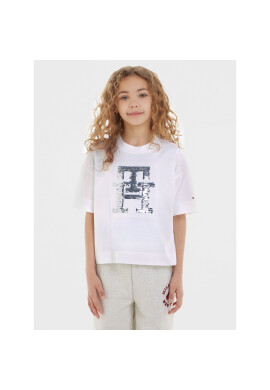 Tommy Hilfiger Тишърт KG0KG07641 Бял Regular Fit - Pepit.bg