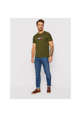 Tommy Hilfiger Тишърт Lines MW0MW20164 Зелен Regular Fit - Pepit.bg
