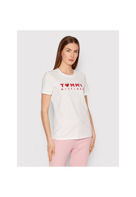 Tommy Hilfiger Тишърт Logo WW0WW35481 Бял Regular Fit - Pepit.bg
