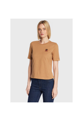 Tommy Hilfiger Тишърт Monogram WW0WW37433 Кафяв Regular Fit - Pepit.bg