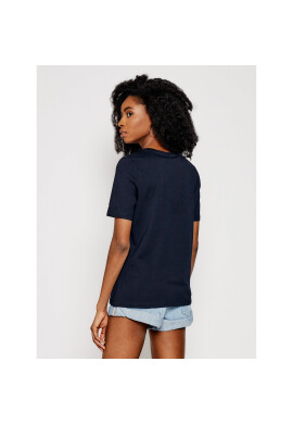 Tommy Hilfiger Тишърт Script Open Tee WW0WW29523 Тъмносин Regular Fit - Pepit.bg