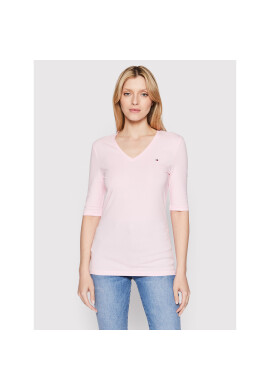 Tommy Hilfiger Тишърт Solid WW0WW27963 Розов Slim Fit - Pepit.bg