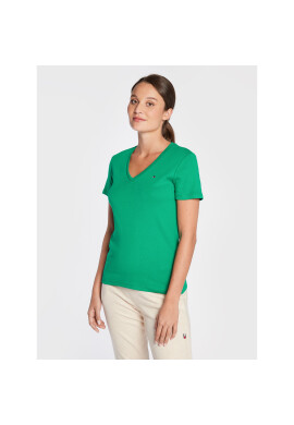 Tommy Hilfiger Тишърт Solid WW0WW30511 Зелен Slim Fit - Pepit.bg