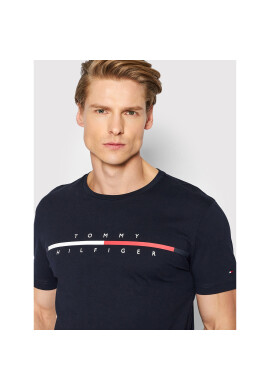 Tommy Hilfiger Тишърт Split Logo MW0MW22128 Тъмносин Regular Fit - Pepit.bg