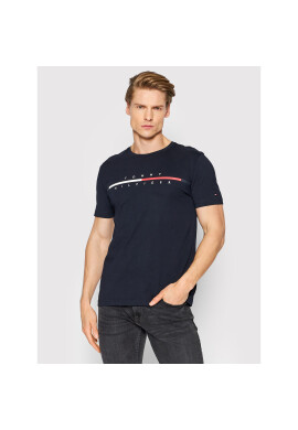 Tommy Hilfiger Тишърт Split Logo MW0MW22128 Тъмносин Regular Fit - Pepit.bg
