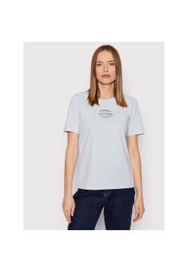 Tommy Hilfiger Тишърт Text Print WW0WW32421 Син Regular Fit - Pepit.bg