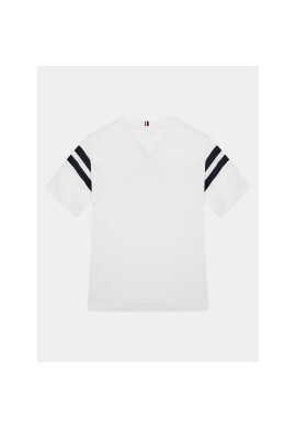 Tommy Hilfiger Тишърт Varsity KB0KB08678 D Бял Regular Fit - Pepit.bg