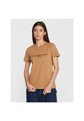 Tommy Hilfiger Тишърт WW0WW28681 Кафяв Regular Fit - Pepit.bg