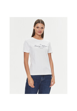 Tommy Hilfiger Тишърт WW0WW40526 Бял Slim Fit - Pepit.bg