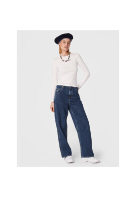 Tommy Jeans Блуза Baby Serif Linear DW0DW14363 Бял Regular Fit - Pepit.bg