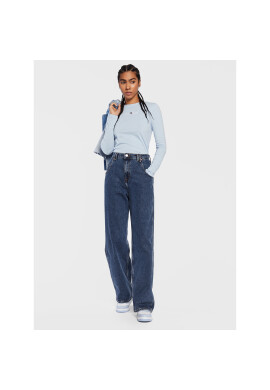 Tommy Jeans Блуза Baby Serif Linear DW0DW14363 Син Regular Fit - Pepit.bg