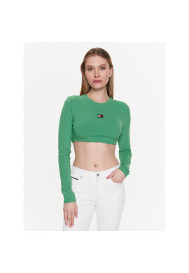 Tommy Jeans Блуза Badge DW0DW15306 Зелен Regular Fit - Pepit.bg