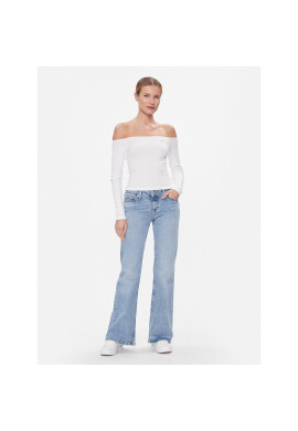 Tommy Jeans Блуза DW0DW17535 Бял Slim Fit - Pepit.bg