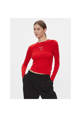 Tommy Jeans Блуза Essential DW0DW17358 Червен Slim Fit - Pepit.bg